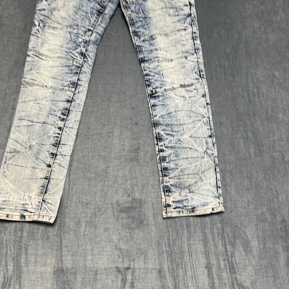 WT02 Jeans Mens 36/30 Blue Denim Cotton Stretch Mid Rise Stacked Straight Leg - Picture 2 of 15